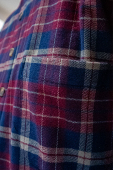 Flannel Nightshirt LV 10 -Maroon Navy Check